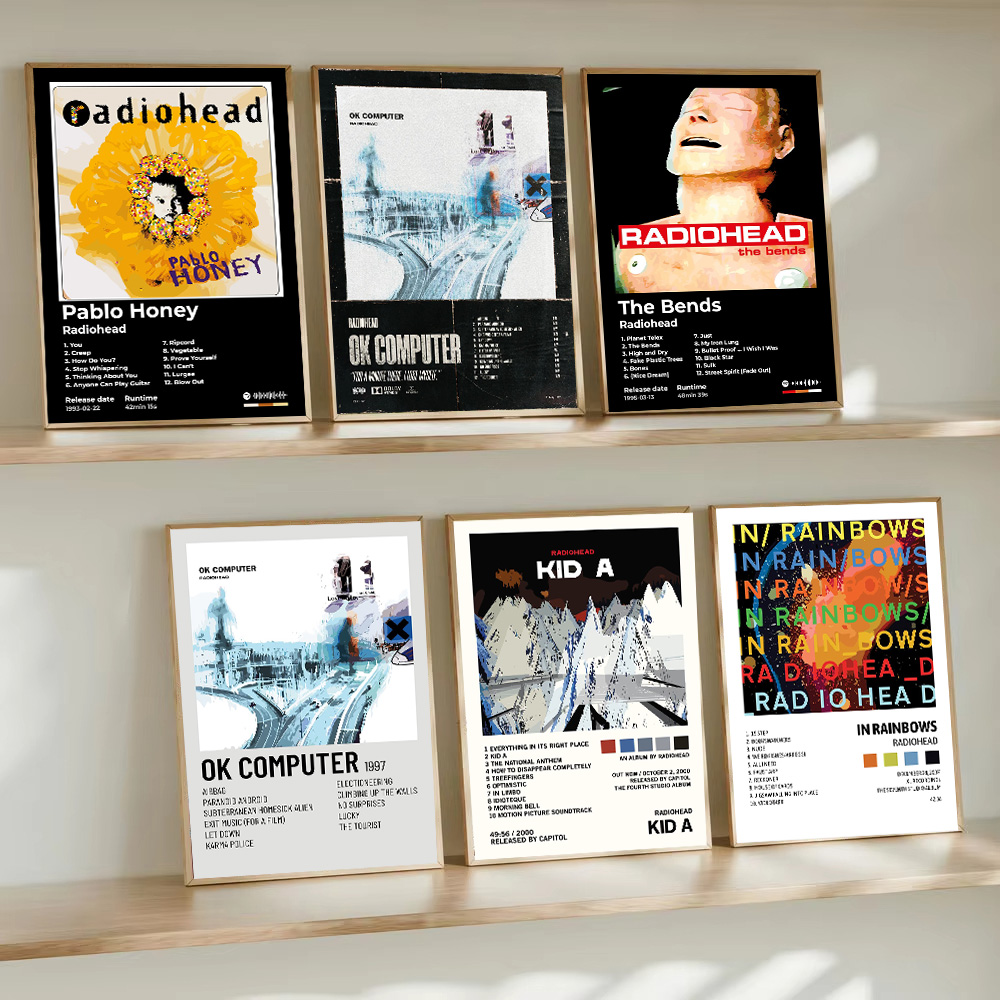 Musical Instrument Painting - Poster Band Penyanyi R-radiohead Gambar Sampul