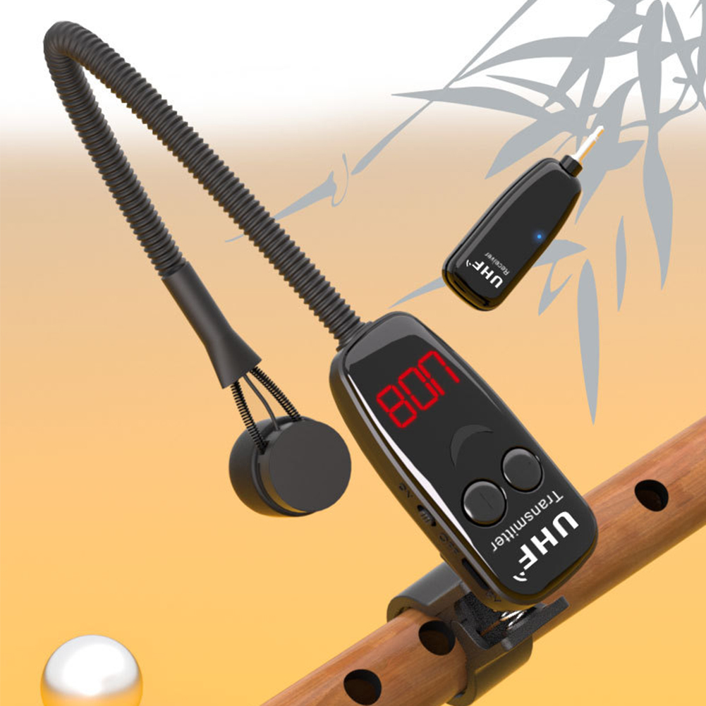 Musical Instrument Flute - Klip Mikrofon Instrumen Nirkabel UHF Penerima