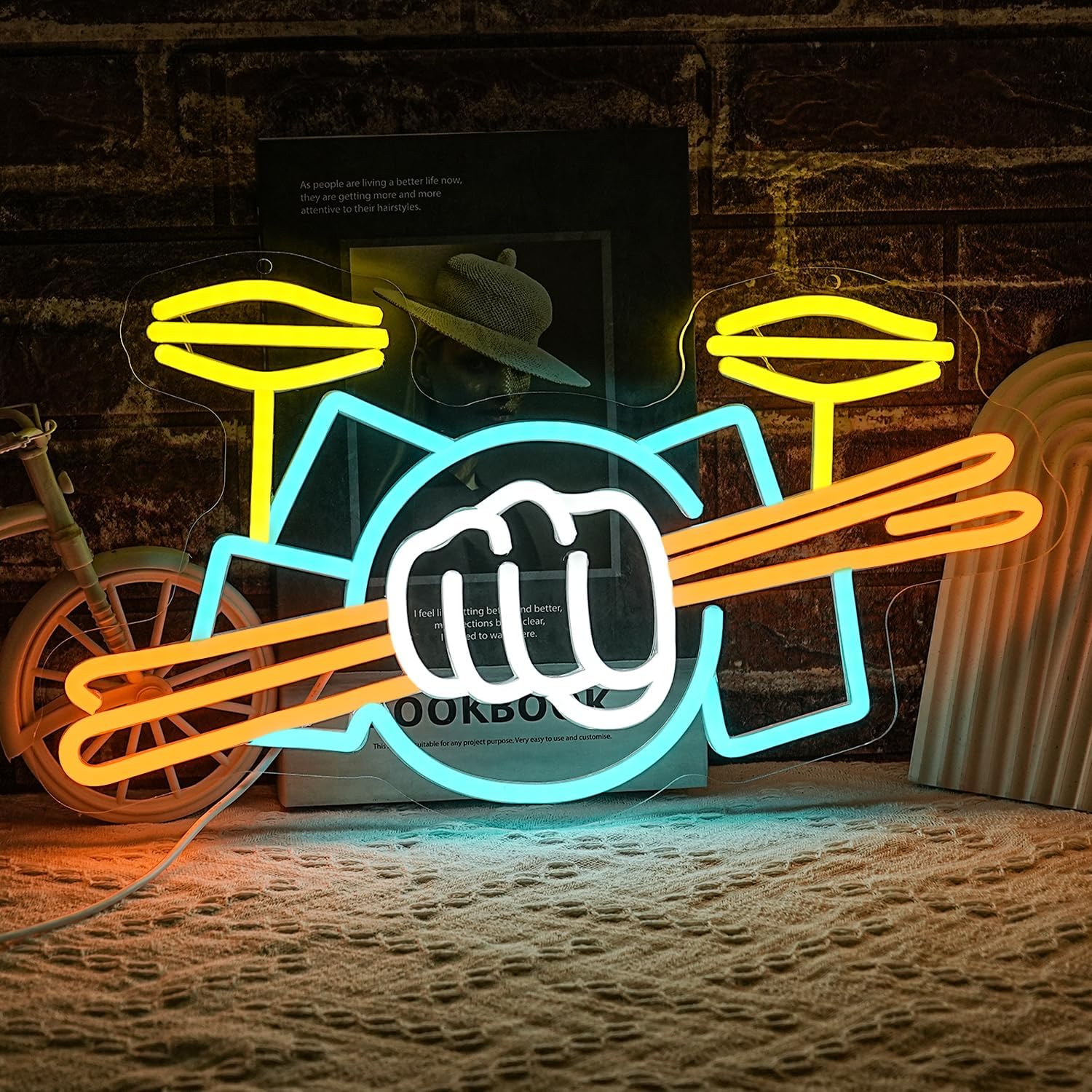 Musical Instruments - Lampu Neon LED Set Drum Bertenaga