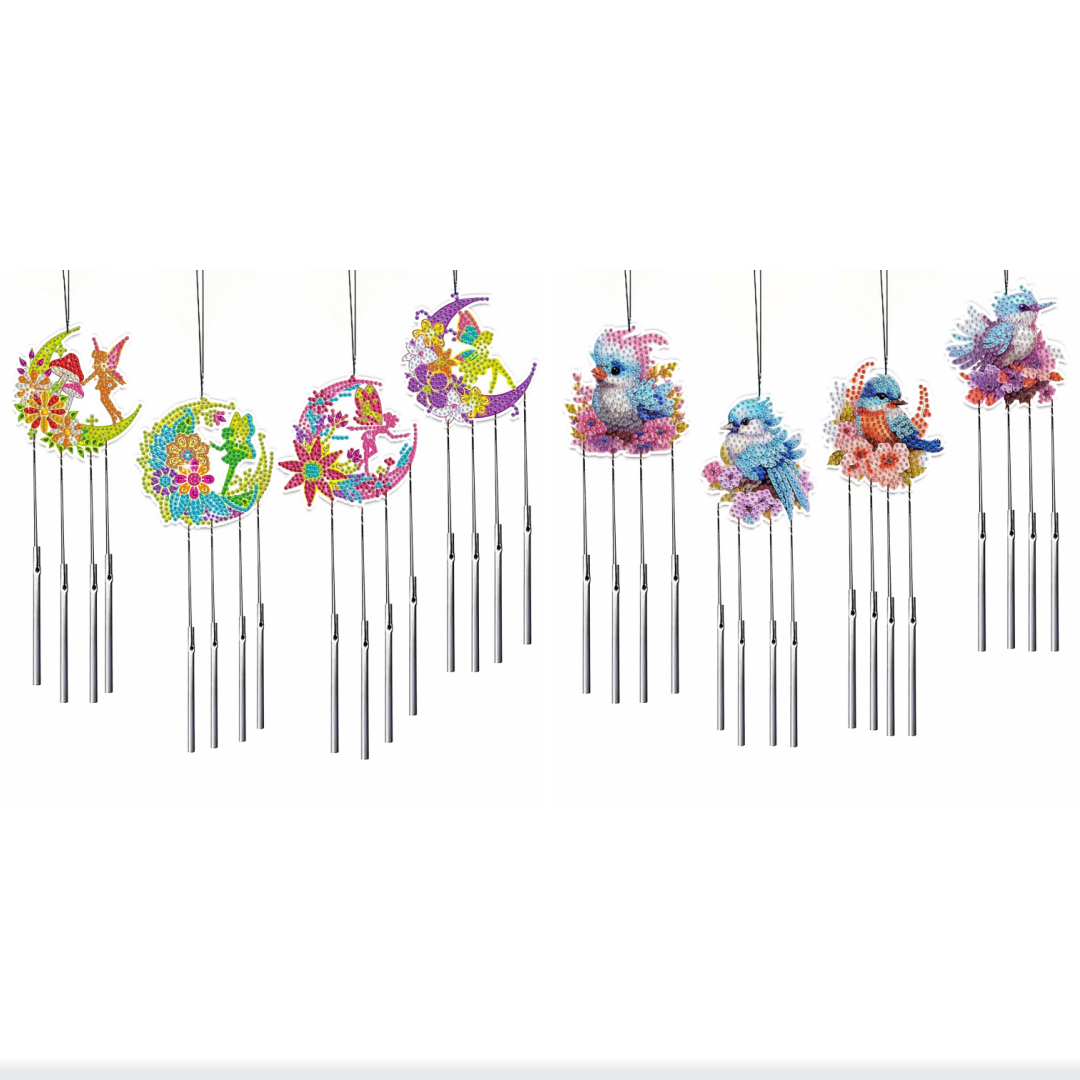 Wind Chime Tubular - 4 Set Lonceng Angin Seni Berlian