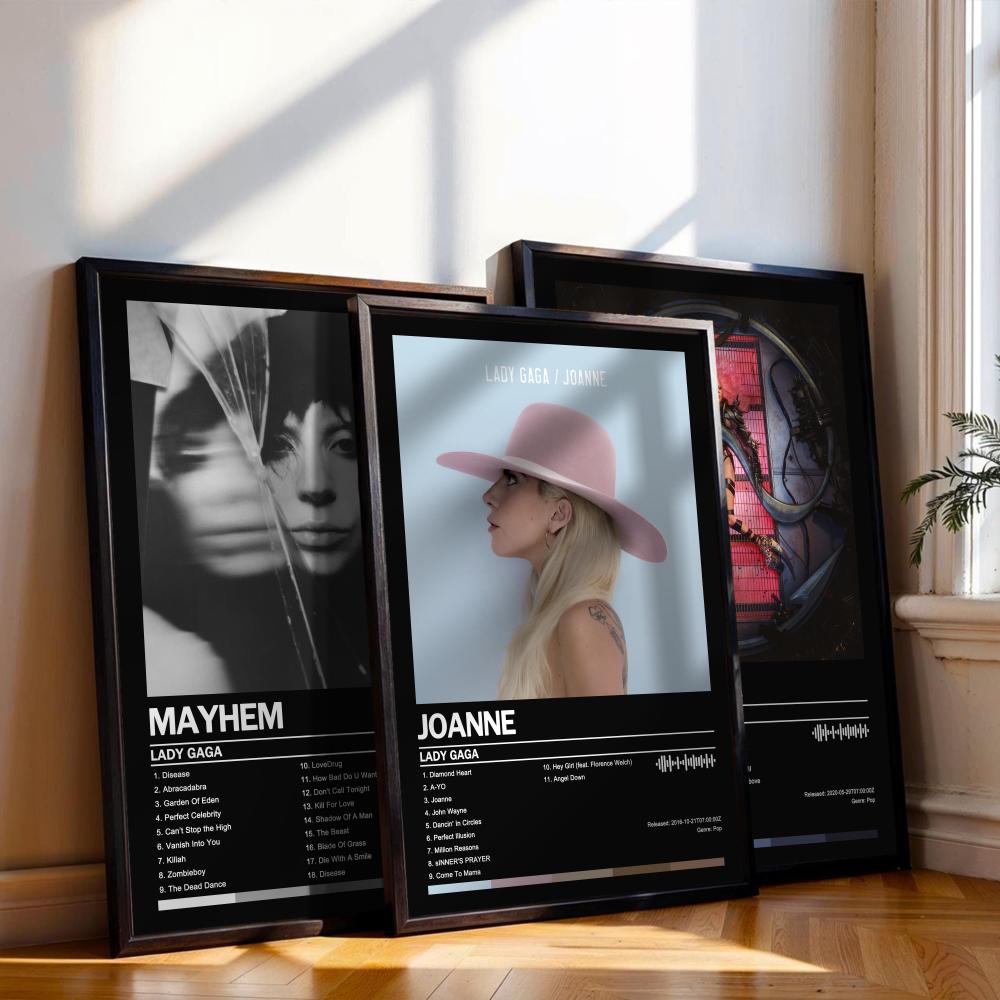 Musical Instrument Painting - Poster Lady Gaga Sampul Album Musik