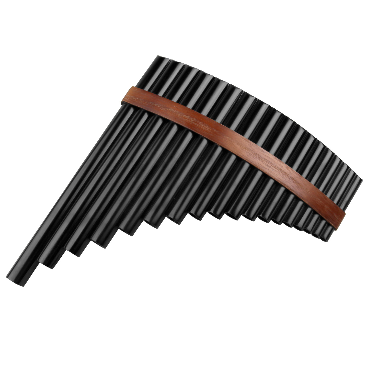 Musical Instrument Pipe - 18 Pipa Pan Flute Coklat Nada