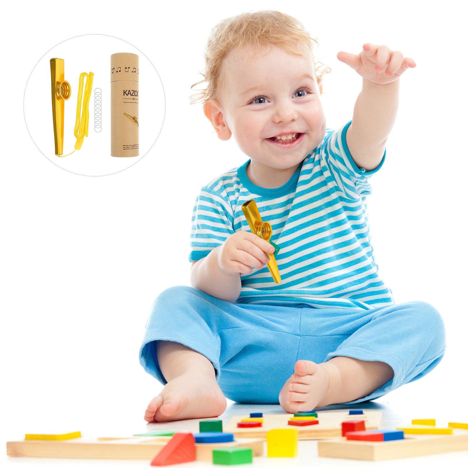 Musical Instrument Kazoo - 1Set Kazoo Logam Ringan dan Kompak,