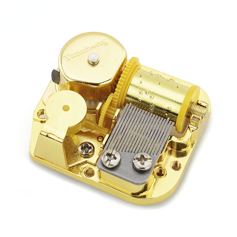 Musical Instrument Brands - Y kotak musik Windup berlapis emas