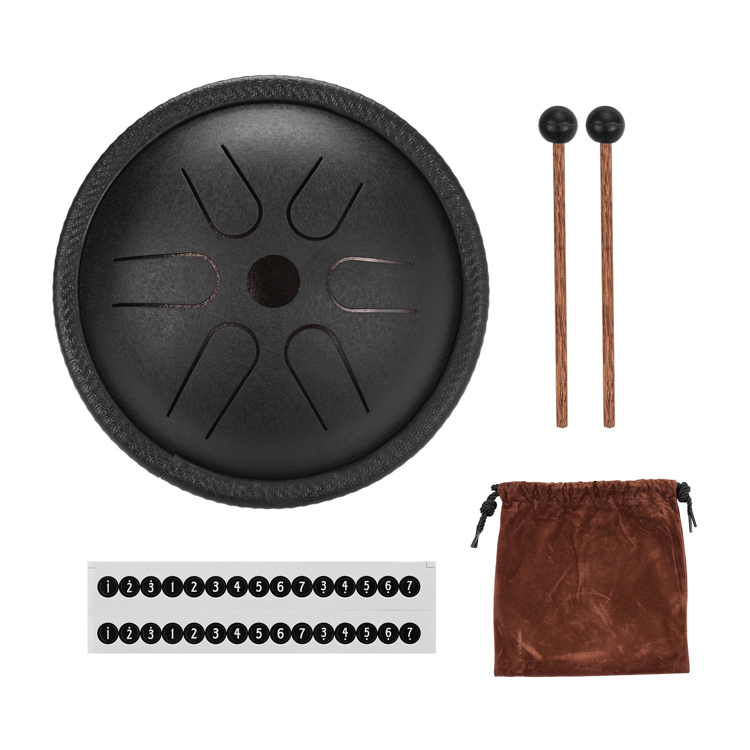 Tongue Drum Steel - Drum Lidah Baja Mini 5,5 Inci
