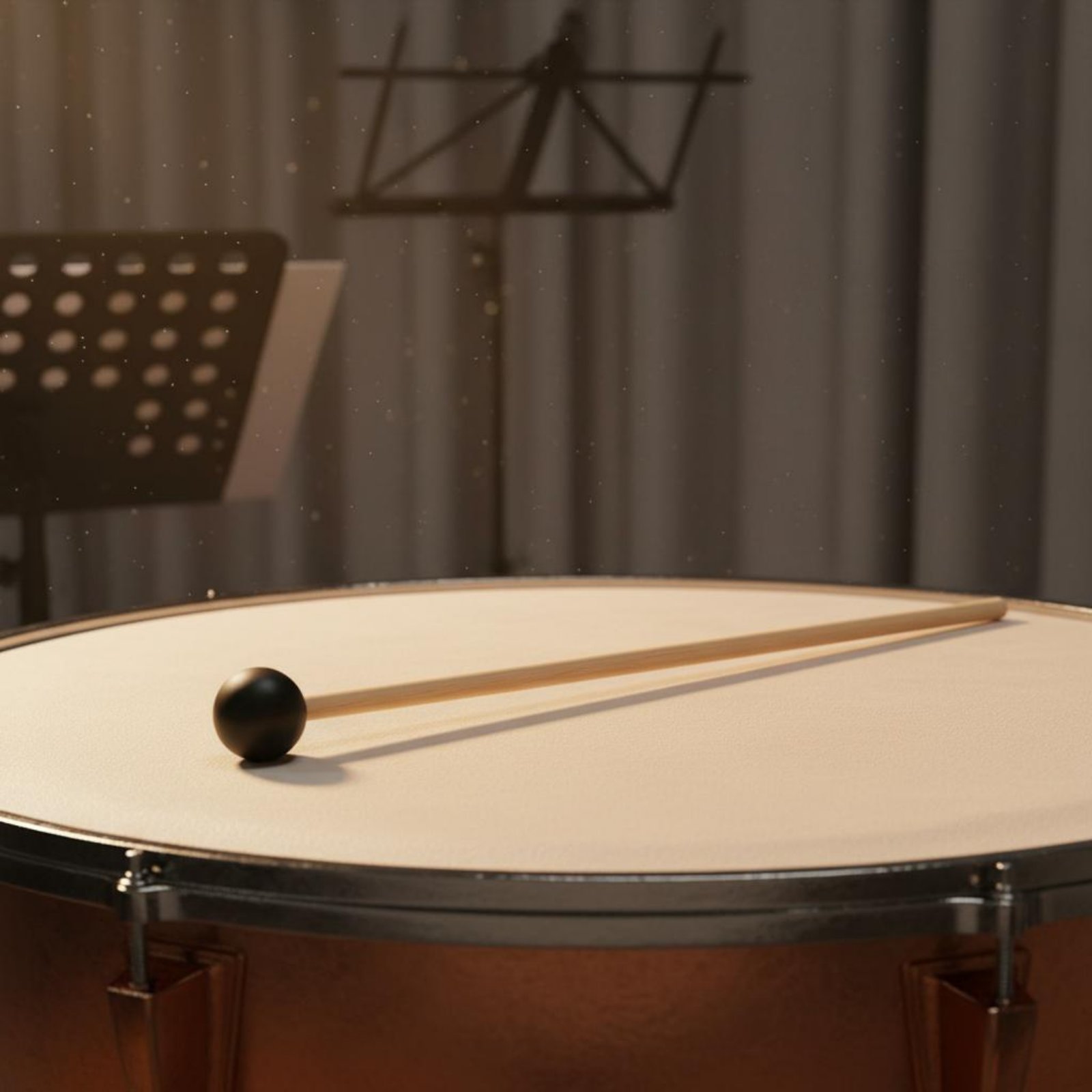 Musical Instrument Long - 2 Buah Palu Kepala Hitam Tahan