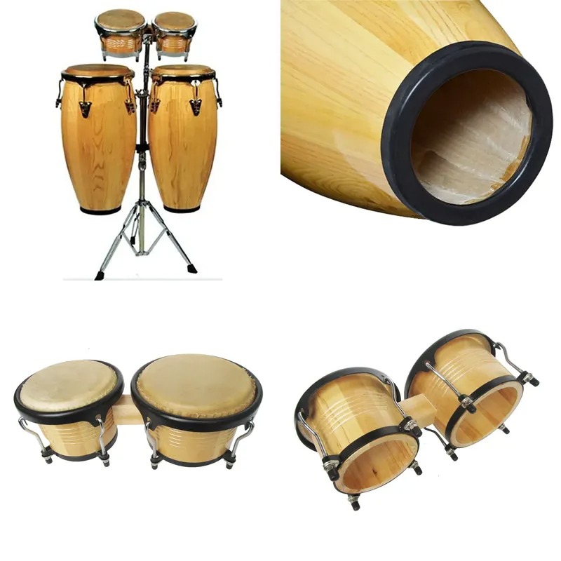 Bongo Drum Set - Set Drum Conga 10-11 Inci dengan