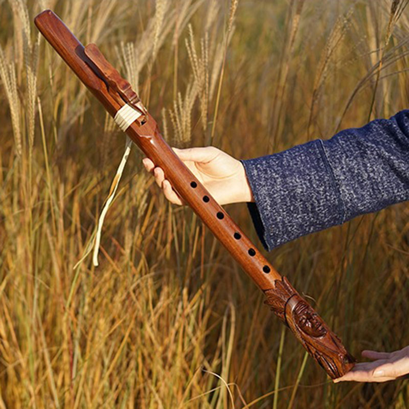 Musical Instrument Indian - Seruling Kayu India 6 Lubang Seruling