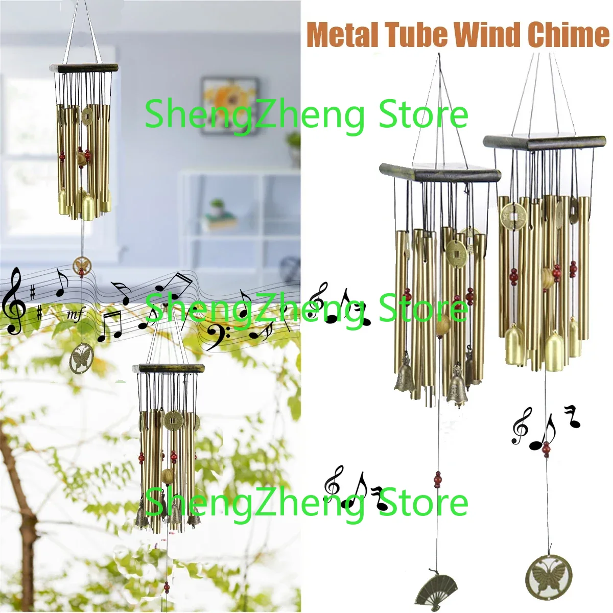 Wind Chime Tubular - Hadiah Anti Karat Lonceng Angin Berbentuk