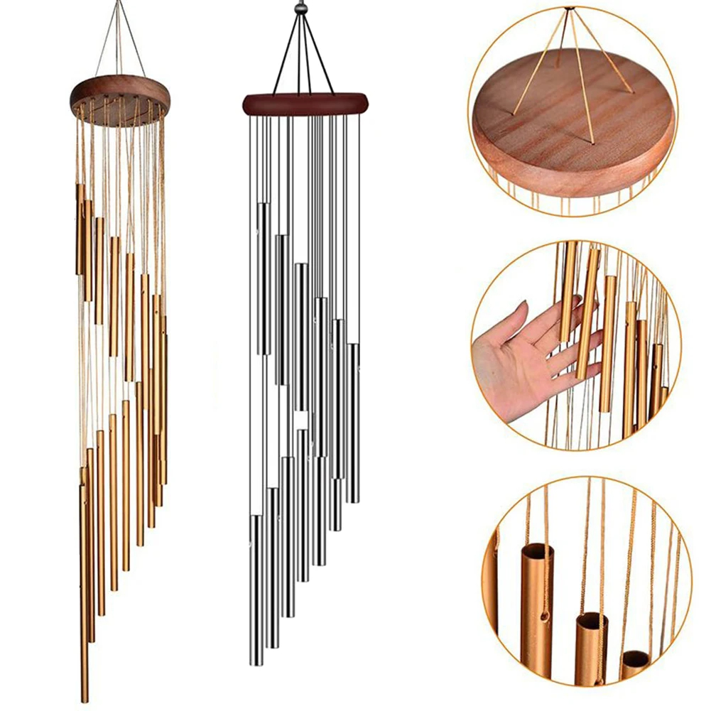 Wind Chime Tubular - 12 lonceng angin tabung Aluminium logam