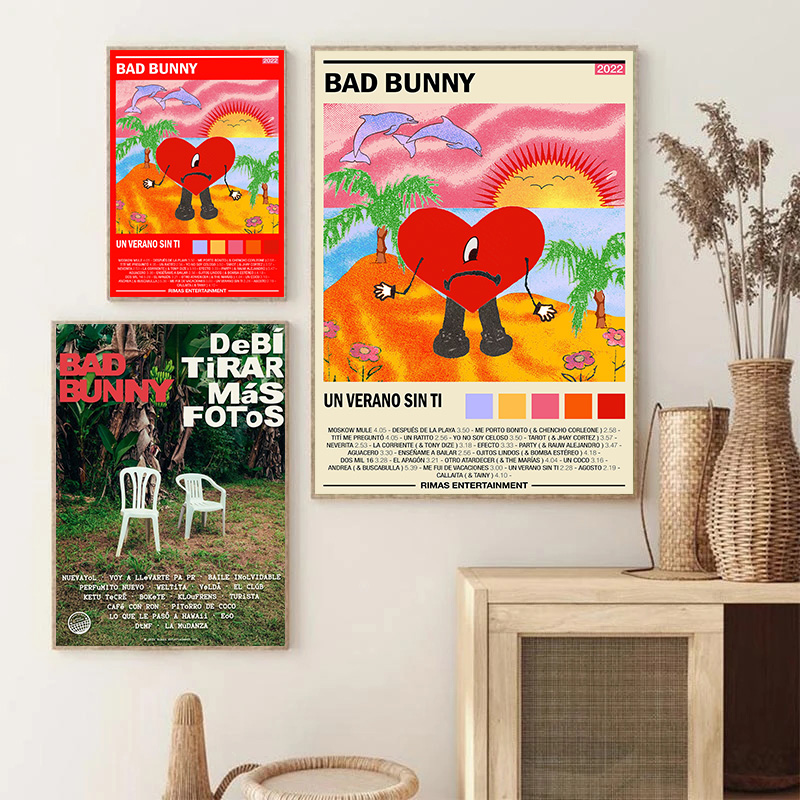 Bad Bunny Hip Hop Rap Musik Sa - Musical Instrument Painting ulasan dan harga