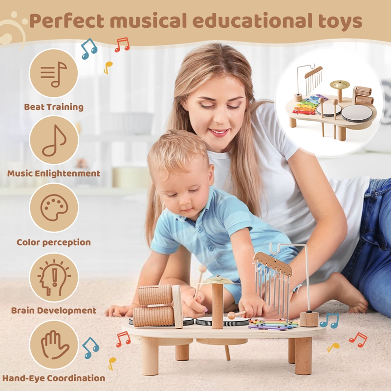 Mainan edukasi bayi dari kayu, - Musical Instrument Harmonium ulasan dan harga
