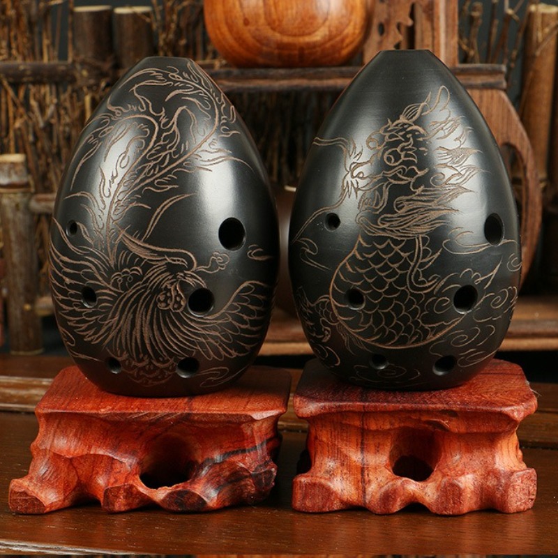 Ocarina 8 Lubang Hitam Portabe - Musical Instrument Qin ulasan dan harga