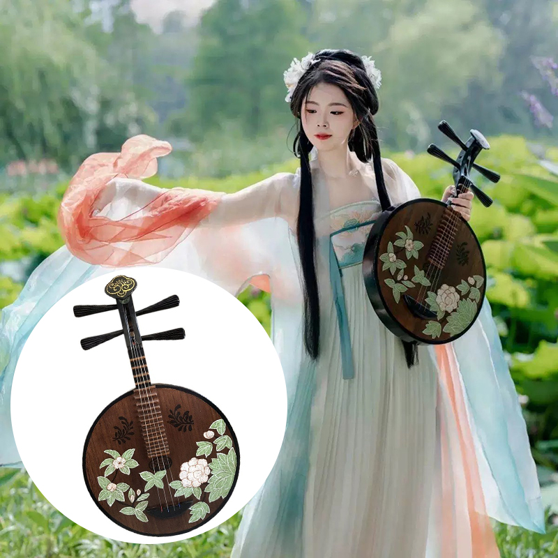 Pipa Kayu Solid Lukisan Tradis - Musical Instrument Painting ulasan dan harga
